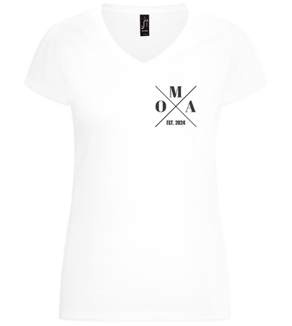 OMA Established Design - Basic women's v-neck t-shirt_WHITE_front