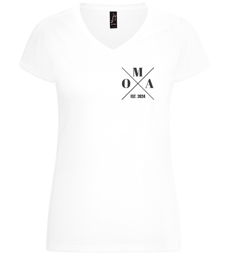 OMA Established Design - Basic women's v-neck t-shirt_WHITE_front