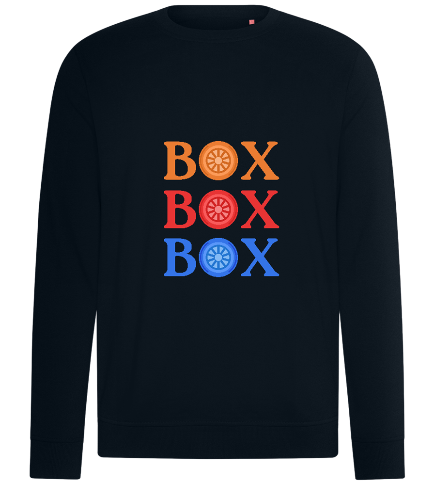 Box Box Box Design - Comfort unisex sweater_BLACK_front