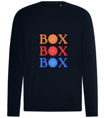 Box Box Box Design - Comfort unisex sweater_BLACK_front