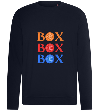 Box Box Box Design - Comfort unisex sweater_FRENCH NAVY_front