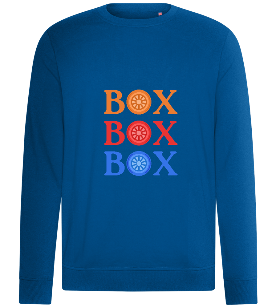 Box Box Box Design - Comfort unisex sweater_ROYAL_front