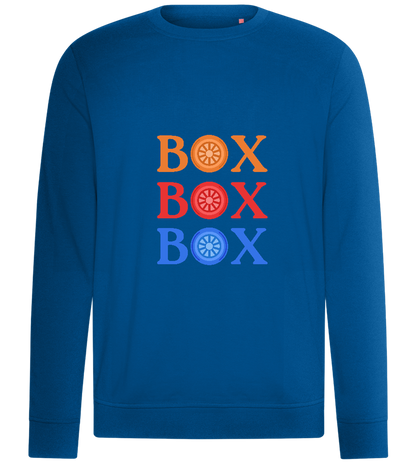 Box Box Box Design - Comfort unisex sweater_ROYAL_front