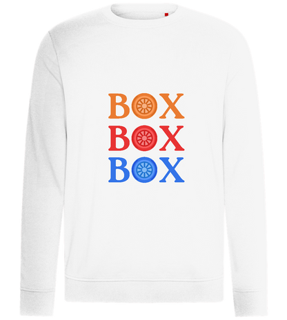 Box Box Box Design - Comfort unisex sweater_WHITE_front