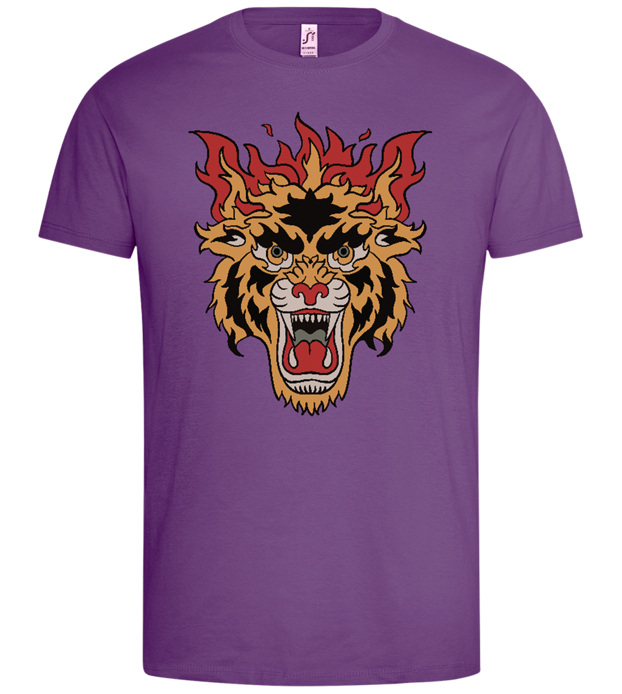 Beast of Fire Design - Premium men's t-shirt_LIGHT PURPLE_front