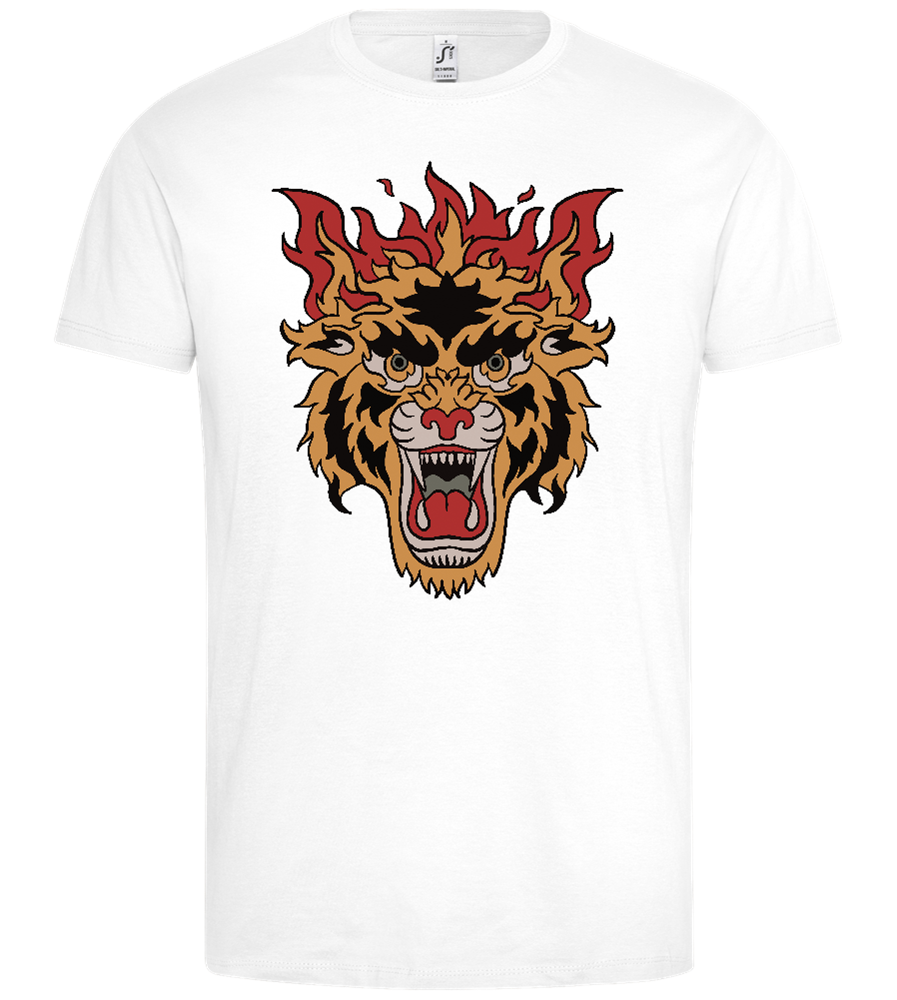 Beast of Fire Design - Premium men's t-shirt_WHITE_front