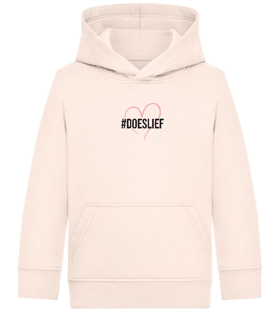 Doeslief Hartje Design - Comfort Kids Hoodie_LIGHT PEACH ROSE_front