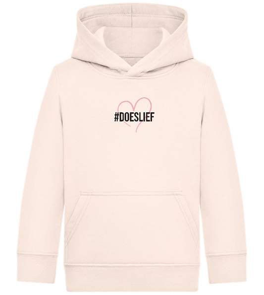 Doeslief Hartje Design - Comfort Kids Hoodie_LIGHT PEACH ROSE_front