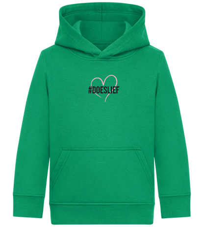 Doeslief Hartje Design - Comfort Kids Hoodie_MEADOW GREEN_front