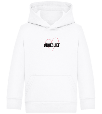 Doeslief Hartje Design - Comfort Kids Hoodie_WHITE_front