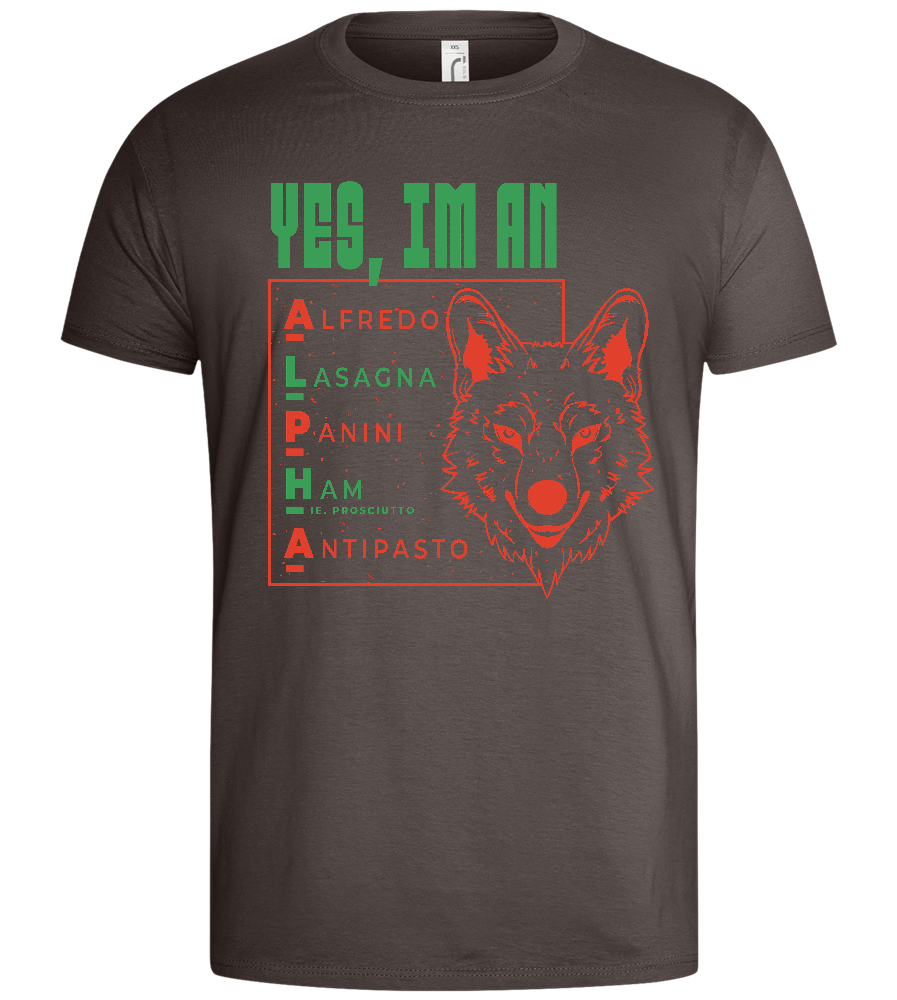 Yes I'm an Alpha Design - Basic men's t-shirt_DARK GRAY_front