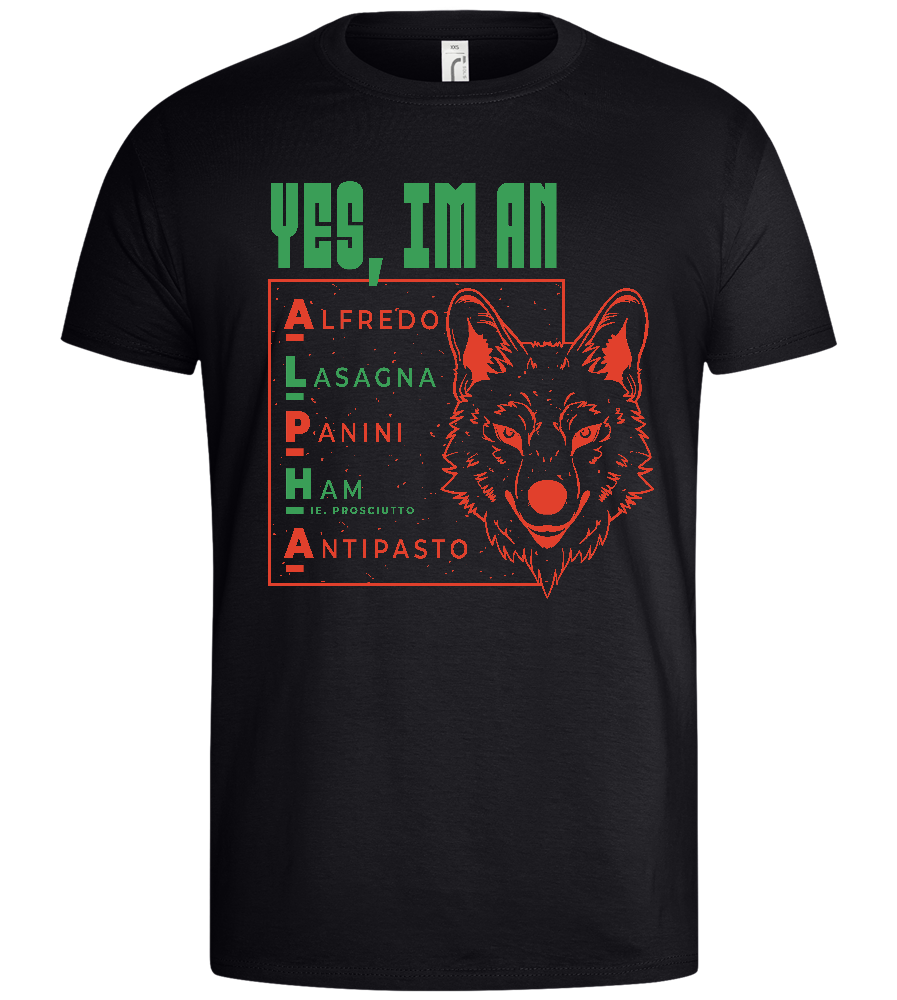 Yes I'm an Alpha Design - Basic men's t-shirt_MARINE_front