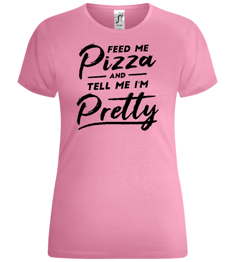 Feed Me Pizza Design - Comfort women's t-shirt_PINK ORCHID_front