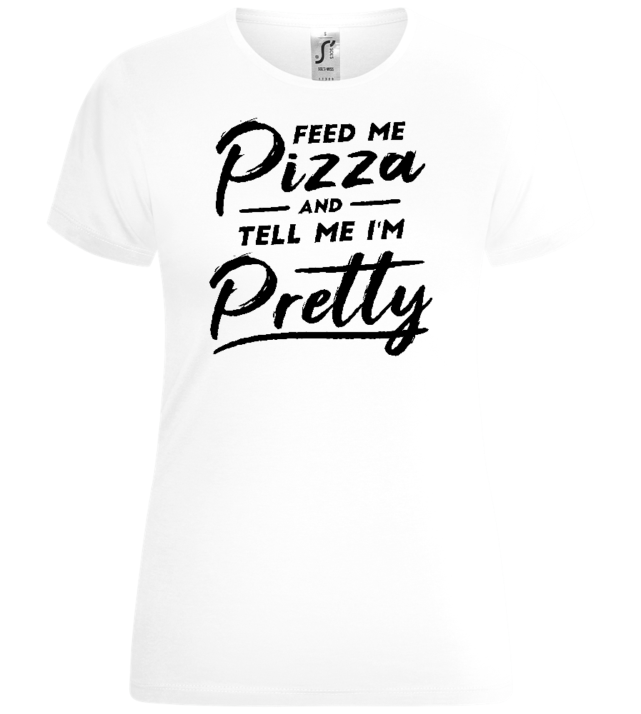 Feed Me Pizza Design - Comfort women's t-shirt_WHITE_front