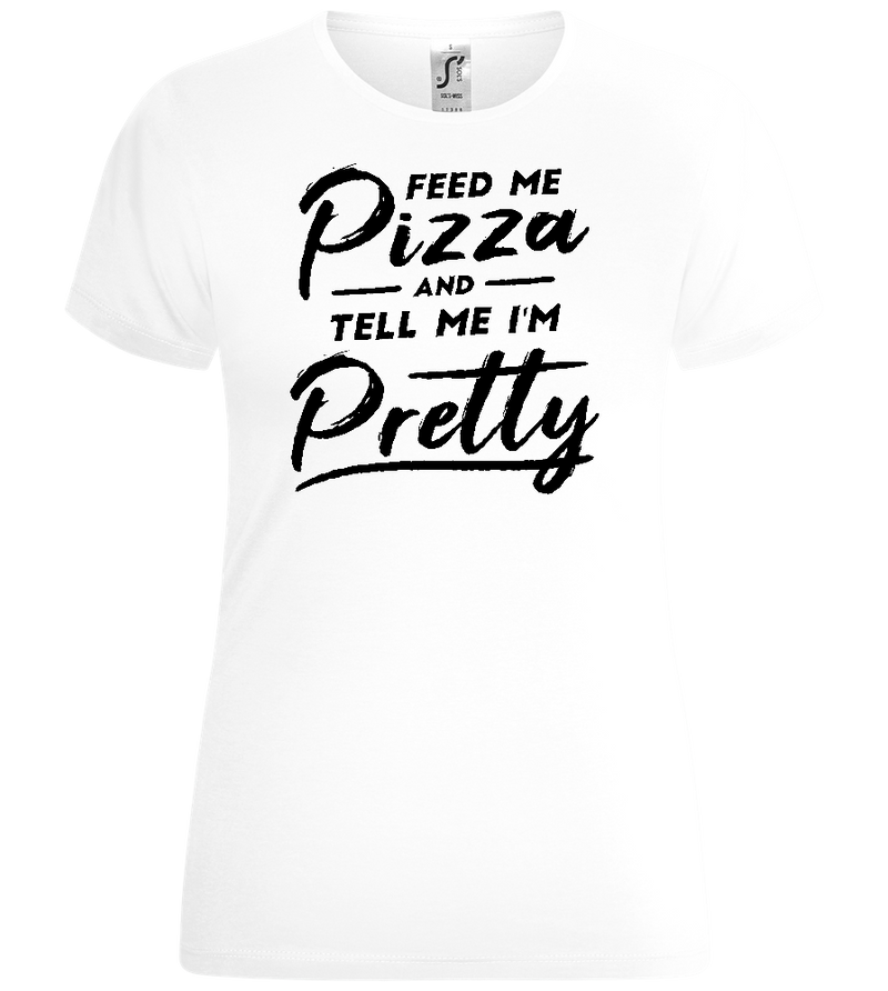 Feed Me Pizza Design - Comfort women's t-shirt_WHITE_front