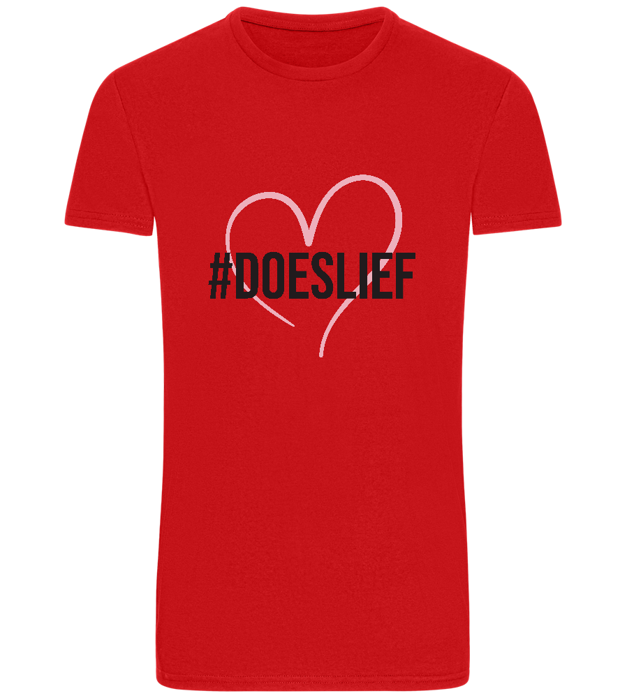 Doeslief Hartje Design - Basic Unisex T-Shirt_RED_front