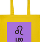 Zodiac Leo Design - Premium colored organic cotton tote bag_YELLOW_front