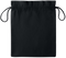 Essential medium colored cotton drawstring bag_BLACK_front