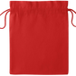 Essential medium colored cotton drawstring bag_RED_front