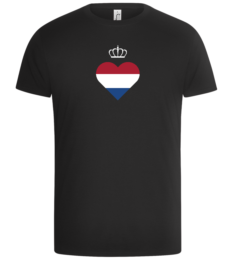 Nederlands Hartje Design - Basic Unisex T-Shirt_DEEP BLACK_front