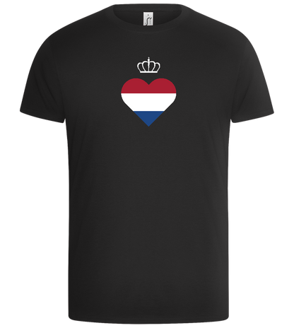 Nederlands Hartje Design - Basic Unisex T-Shirt_DEEP BLACK_front