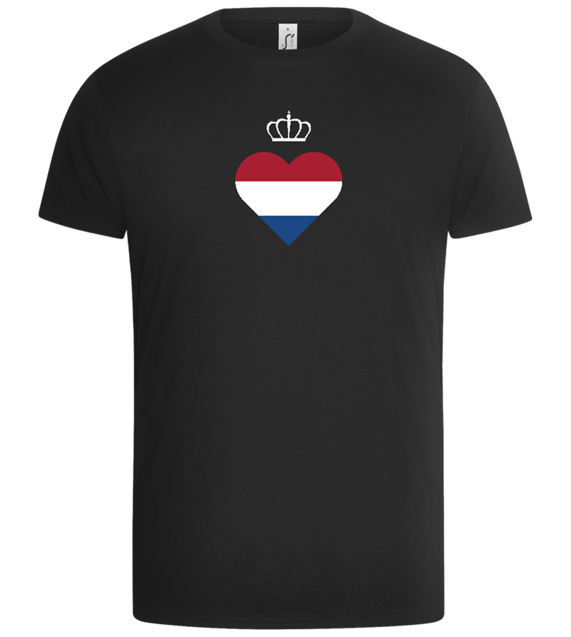 Nederlands Hartje Design - Basic Unisex T-Shirt_DEEP BLACK_front