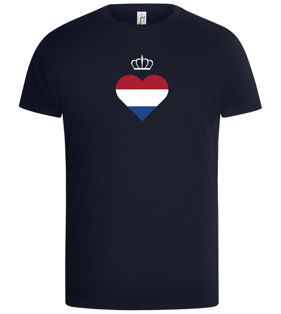 Nederlands Hartje Design - Basic Unisex T-Shirt_FRENCH NAVY_front