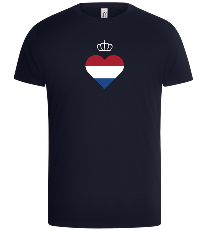 Nederlands Hartje Design - Basic Unisex T-Shirt_FRENCH NAVY_front