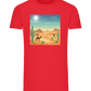 Desert Vacation Design - Comfort men's fitted t-shirt_BRIGHT RED_front