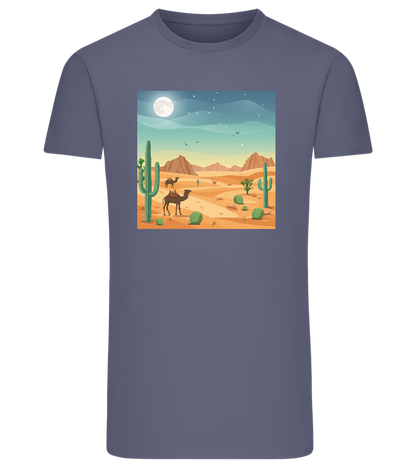 Desert Vacation Design - Comfort men's fitted t-shirt_DENIM_front