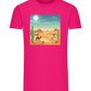 Desert Vacation Design - Comfort men's fitted t-shirt_FUCHSIA_front