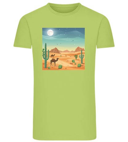 Desert Vacation Design - Comfort men's fitted t-shirt_GREEN APPLE_front