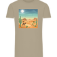 Desert Vacation Design - Comfort men's fitted t-shirt_KHAKI_front