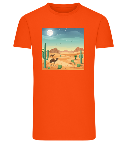 Desert Vacation Design - Comfort men's fitted t-shirt_ORANGE_front