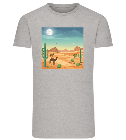 Desert Vacation Design - Comfort men's fitted t-shirt_ORION GREY_front