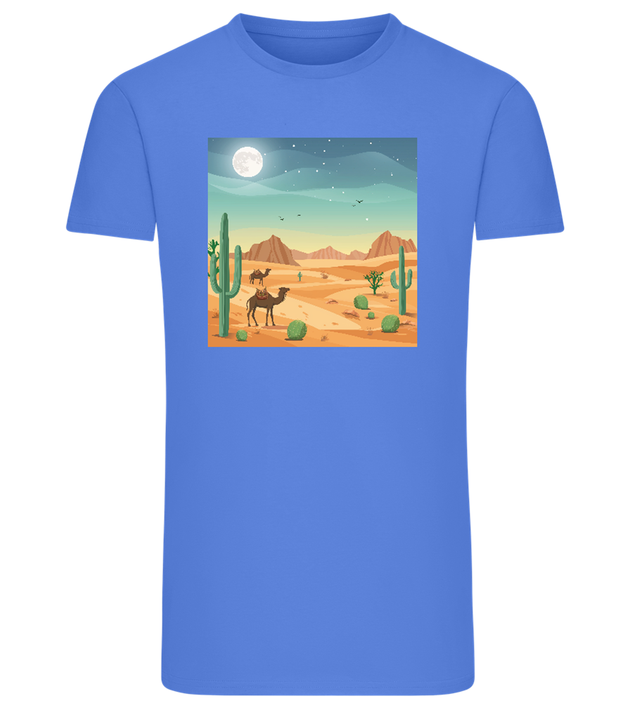 Desert Vacation Design - Comfort men's fitted t-shirt_ROYAL_front