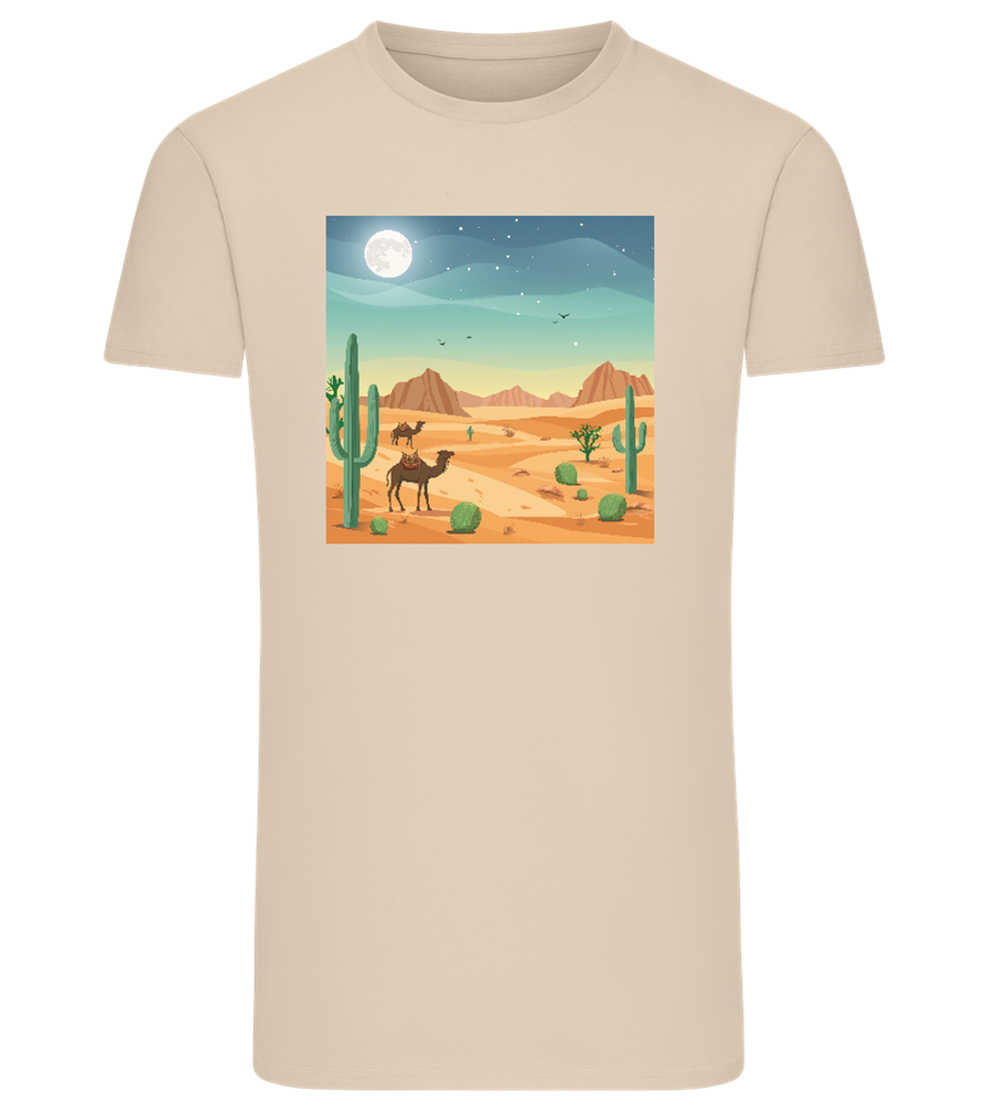 Desert Vacation Design - Comfort men's fitted t-shirt_SILESTONE_front