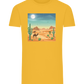 Desert Vacation Design - Comfort men's fitted t-shirt_YELLOW_front