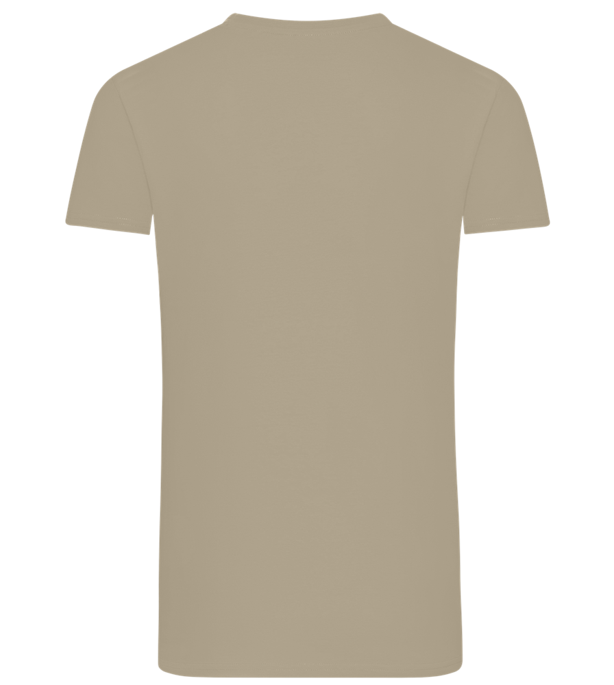 Desert Vacation Design - Comfort men's fitted t-shirt_KHAKI_back
