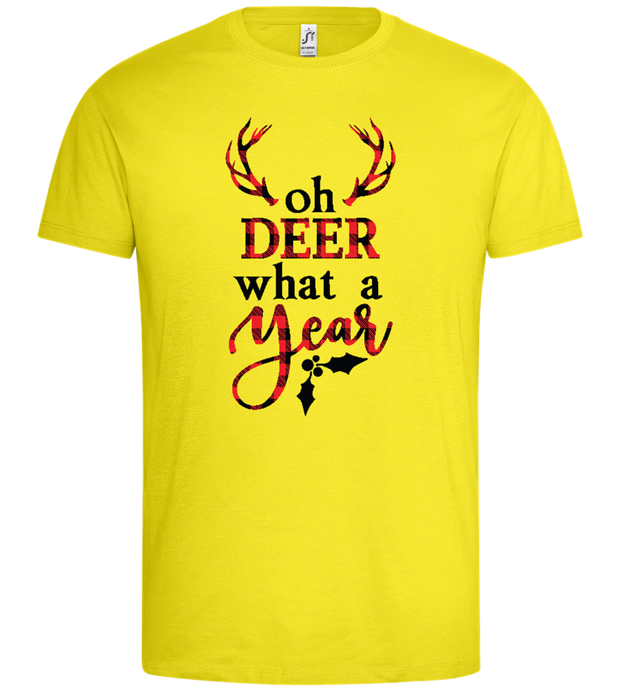 Oh What a Year Design - Premium men's t-shirt_LEMON_front