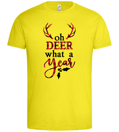 Oh What a Year Design - Premium men's t-shirt_LEMON_front