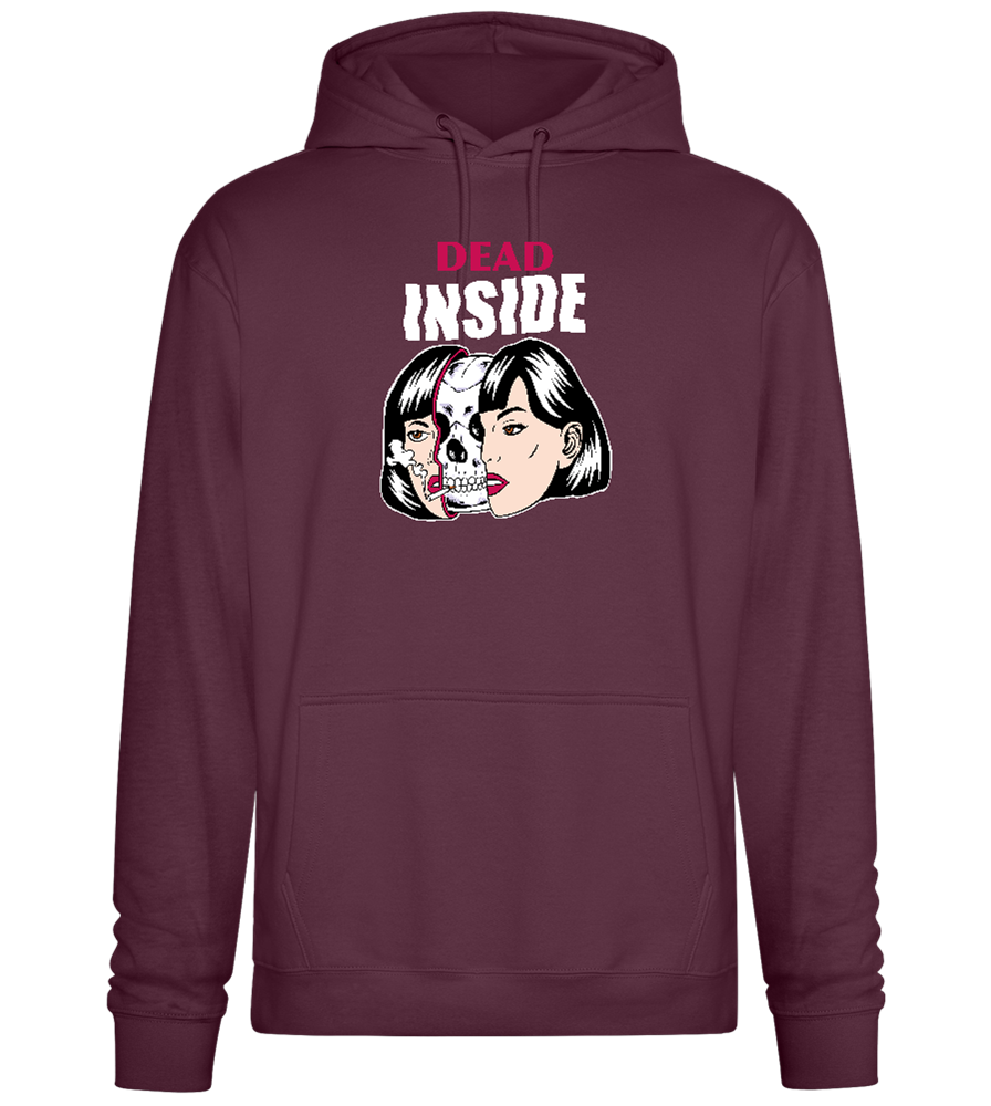 Dead Inside Design - Premium Essential Unisex Hoodie_BORDEAUX_front