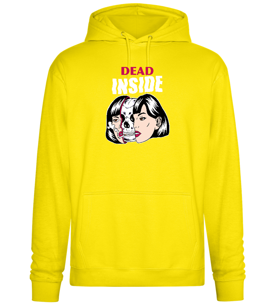 Dead Inside Design - Premium Essential Unisex Hoodie_YELLOW_front