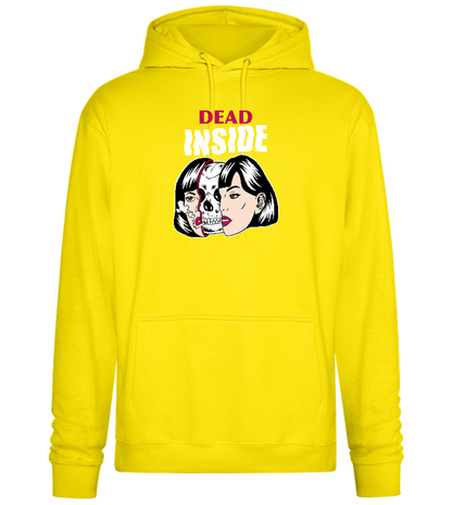 Dead Inside Design - Premium Essential Unisex Hoodie_YELLOW_front