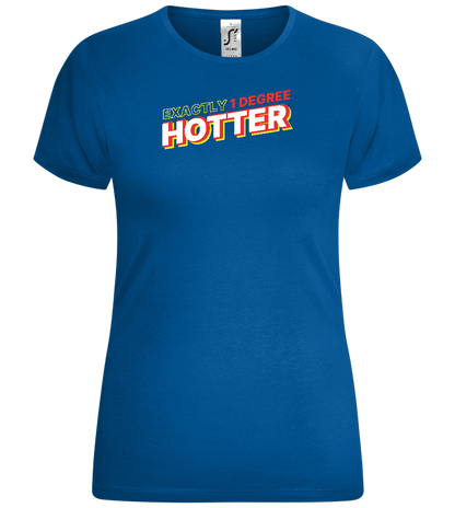 1 Degree Hotter Design - Comfort women's t-shirt_ROYAL_front