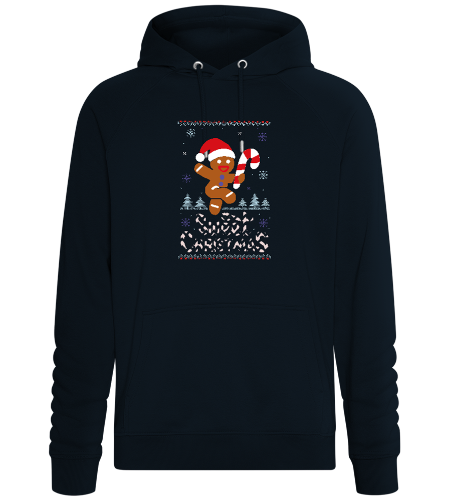 Gingerbread Man Design - Comfort unisex hoodie_BLACK_front