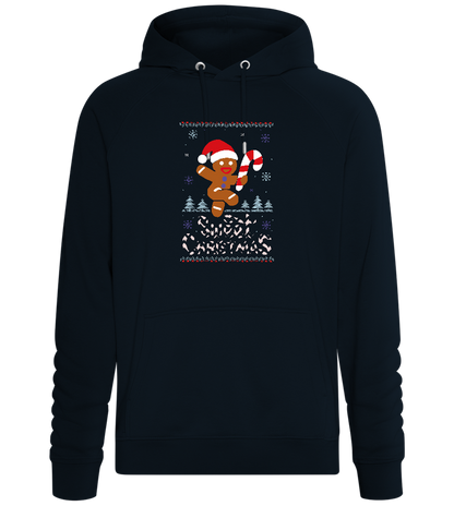 Gingerbread Man Design - Comfort unisex hoodie_BLACK_front