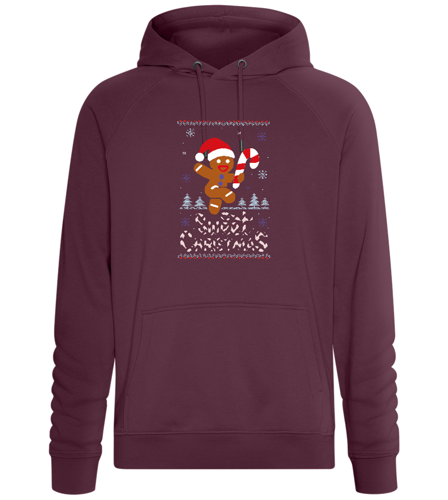 Gingerbread Man Design - Comfort unisex hoodie_BORDEAUX_front