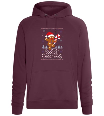 Gingerbread Man Design - Comfort unisex hoodie_BORDEAUX_front