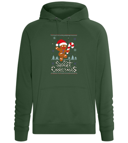 Gingerbread Man Design - Comfort unisex hoodie_GREEN BOTTLE_front